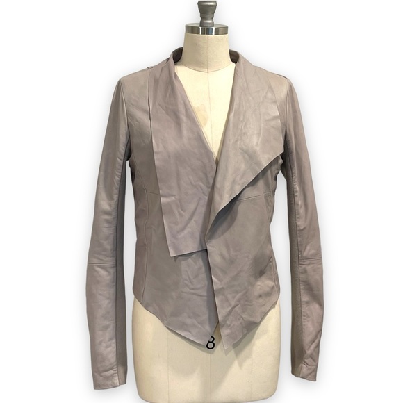 Trouvé Drape Collar Leather Jacket size Medium - Picture 7 of 10